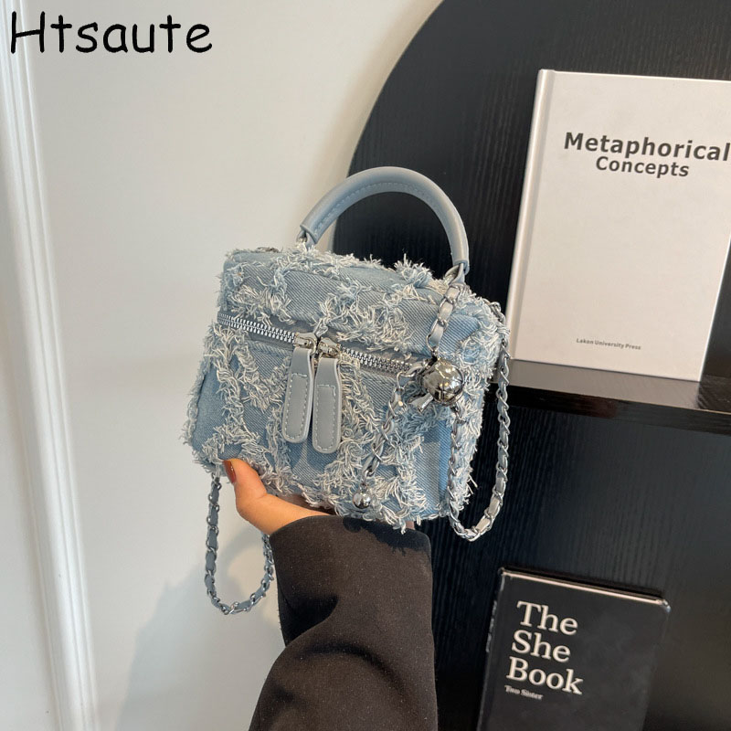 Women Bags Jeans - 2024 ออกแบบใหม่ไหล่เดี่ยวกระเป๋าผู้หญิงแฟชั่นCrossbodyกระเป๋าผู้หญิงสุภาพสตรีกระเป๋าถือและกระเป๋าถือ