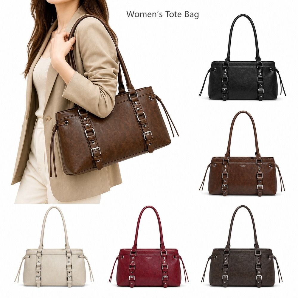 Top Handle Structured - กระเป๋าถือผู้หญิงทรงแข็งแรงทนทาน ดีไซน์หรูหรา น้ำหนักเบา พร้อมหูจับด้านบน ผิวสัมผัสพิเศษ กระเป๋าสะพายไหล่สำหรับการเดินทางประจำวัน