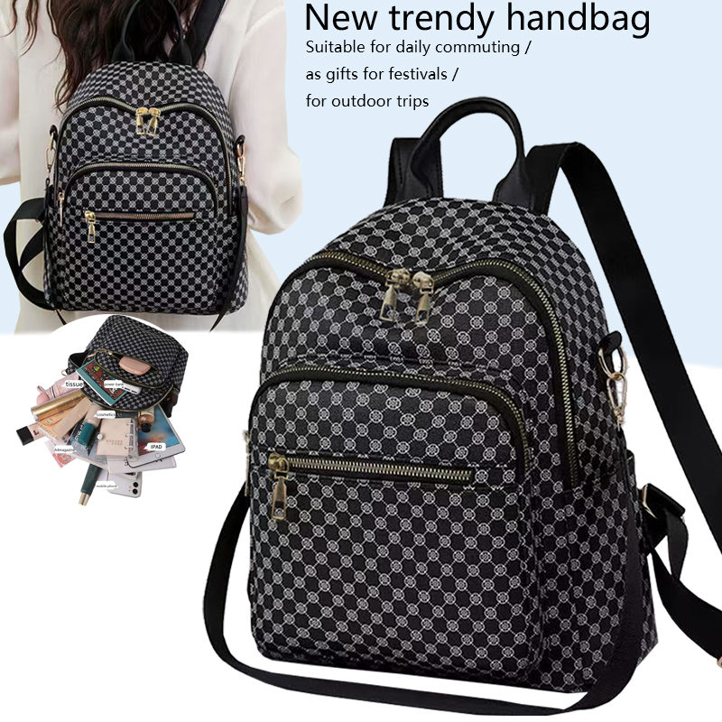 Women'S Bags Going Out - กระเป๋าเป้สะพายหลัง PU ลายเรขาคณิตสไตล์วินเทจสุดชิค พร้อมหูหิ้วด้านบน พกพาสะดวก เหมาะสำหรับสไตล์สตรีท
