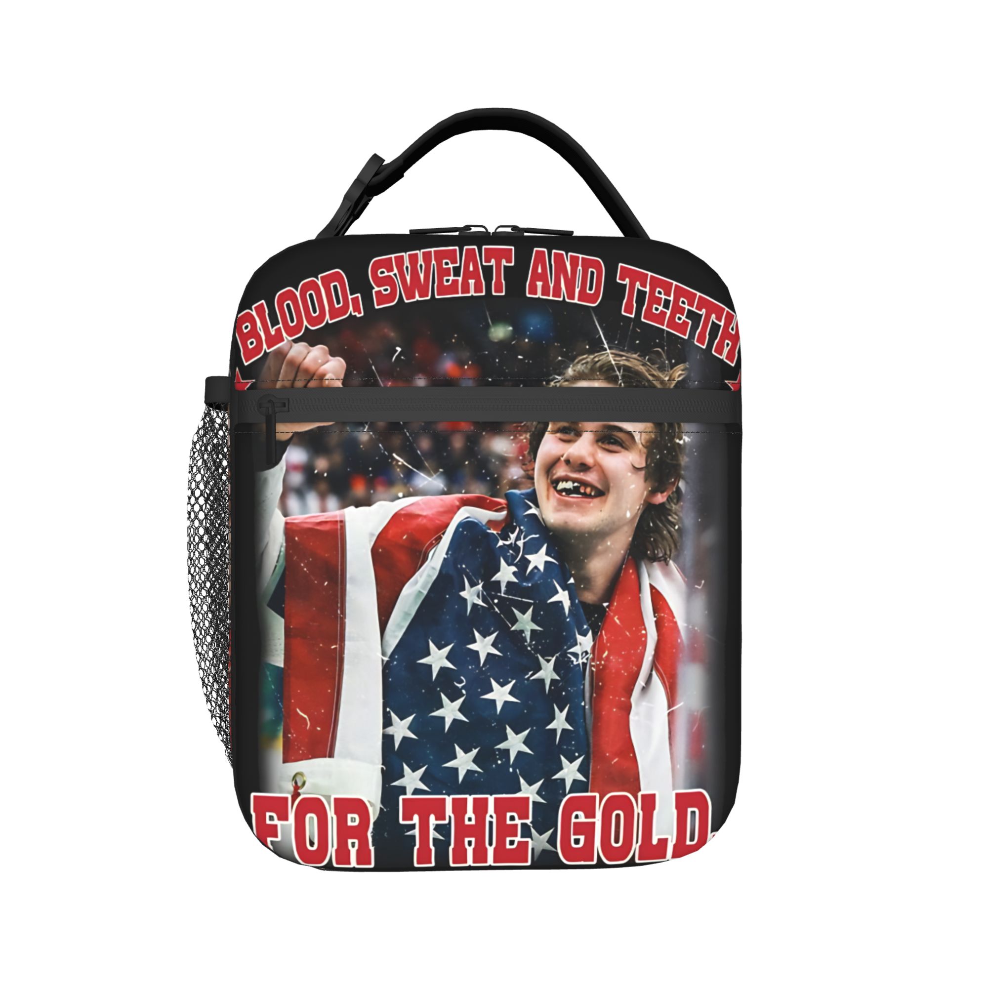 Women Bags Usa - แจ็ค ฮิวส์ สไมล์ ยูเอสเอ ฮอกกี้ถุงอาหารกลางวันแบบมีฉนวนกันความร้อนสำหรับโรงเรียน กระเป๋าใส่อาหารแบบพกพา