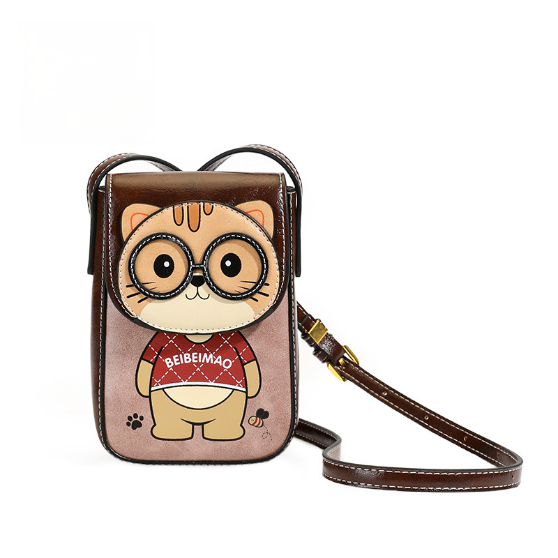 Women'S Bags Cross Body - กระเป๋าสะพายข้างผู้หญิง PU ลายการ์ตูนน่ารัก สีสันสดใส ขนาดเล็ก