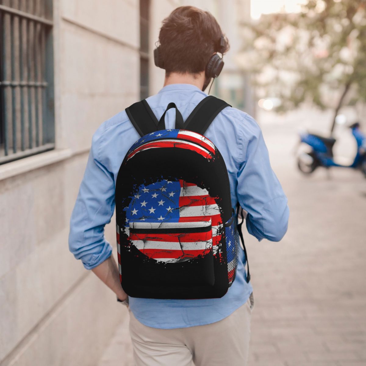 Women Bags Usa - USA อเมริกา ธงชาติอเมริกัน กระเป๋าเป้สะพายหลัง เด็กชาย เด็กหญิง