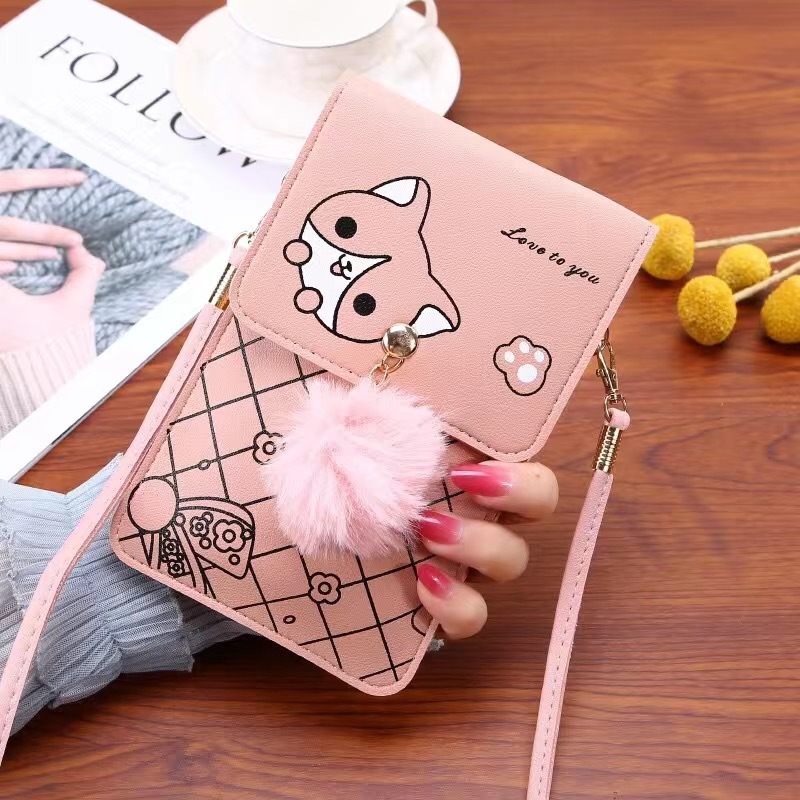 Women'S Bags Cross Body - กระเป๋าใส่โทรศัพท์หน้าจอสัมผัสลายการ์ตูนน่ารักสำหรับผู้หญิง - กระเป๋าสะพายข้างแบบใสบางเฉียบกระเป๋าสะพายไหล่ขนาดเล็กกระเป๋าสตางค์