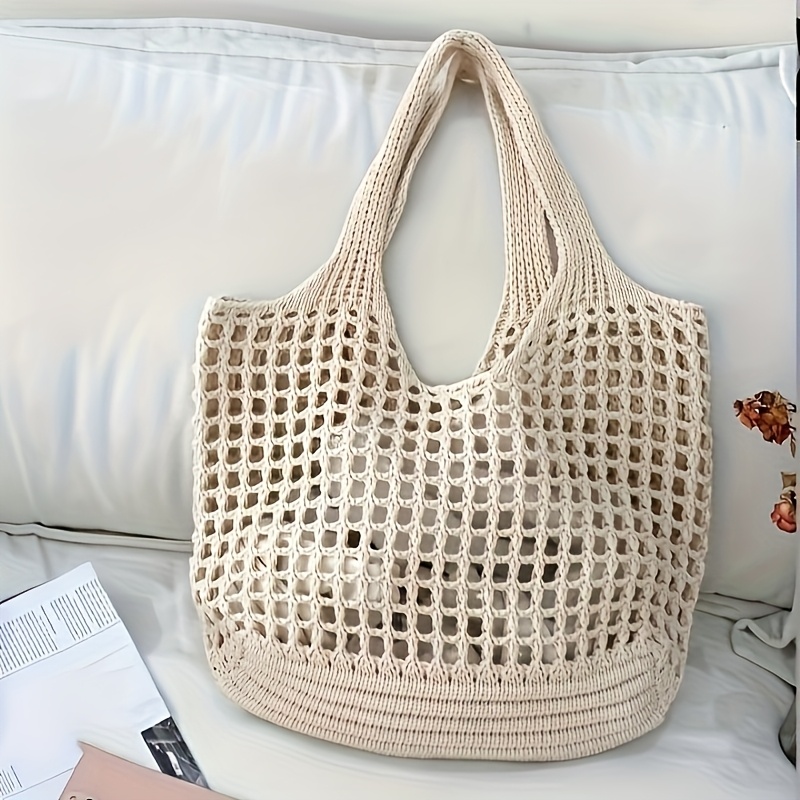 กระเป๋าถือโครเชต์ผู้หญิง 1 ชิ้ - Crochet Market Bag บทวิจารณ์และราคา