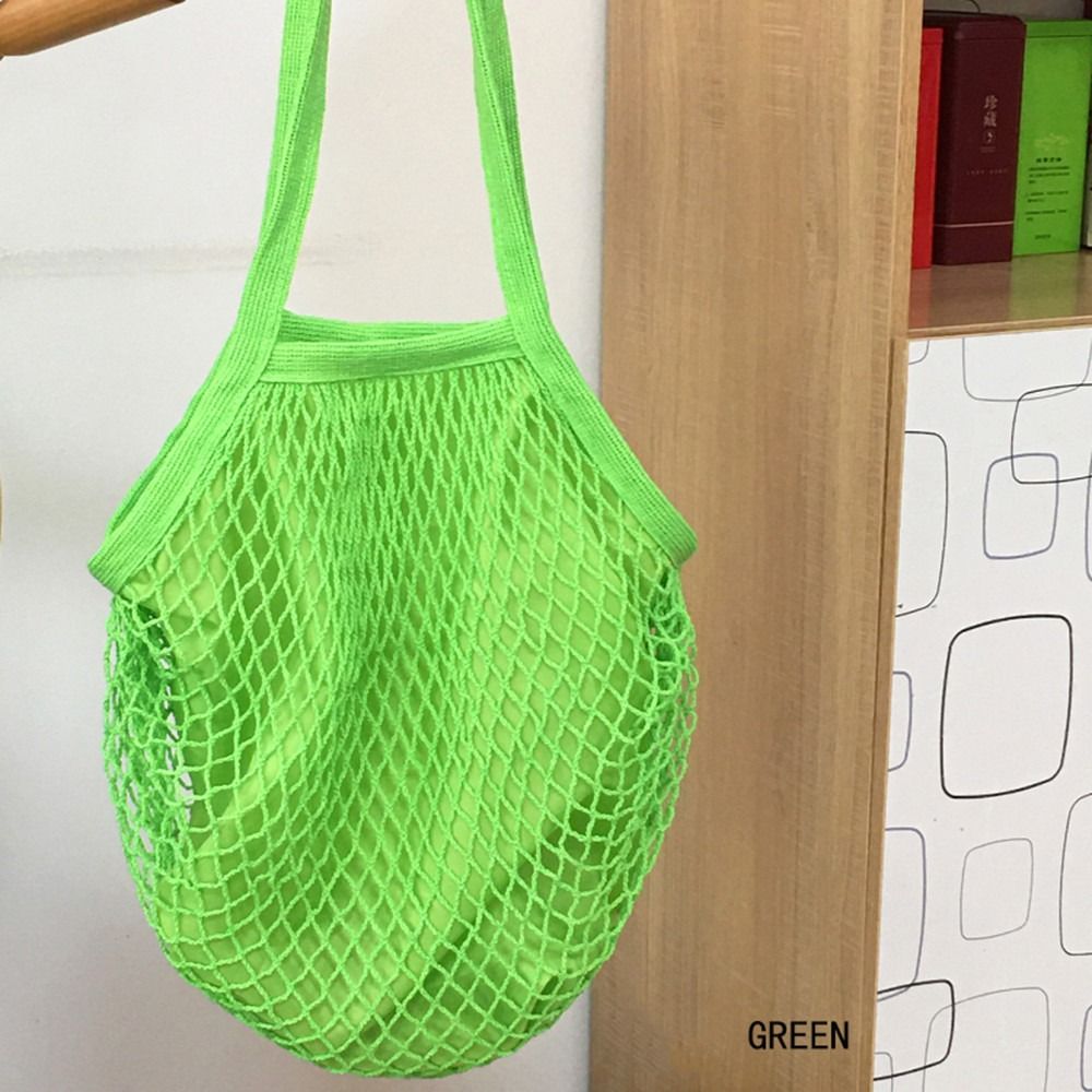 ถุงผ้าฝ้ายทนทาน ถุงตาข่ายแบบมี - Crochet Market Bag บทวิจารณ์และราคา