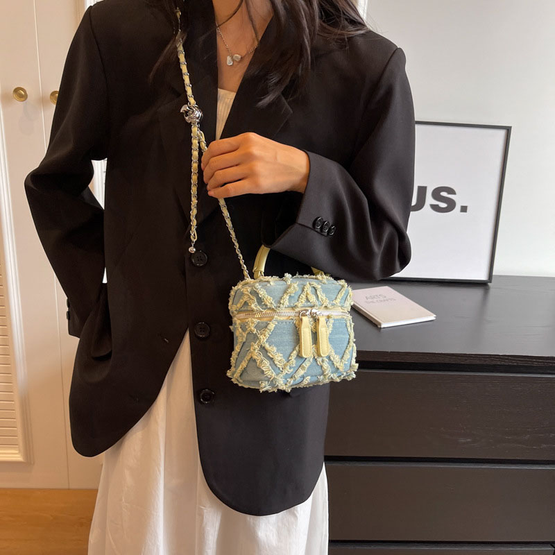 2024 ออกแบบใหม่ไหล่เดี่ยวกระเป - Women Bags Jeans บทวิจารณ์และราคา
