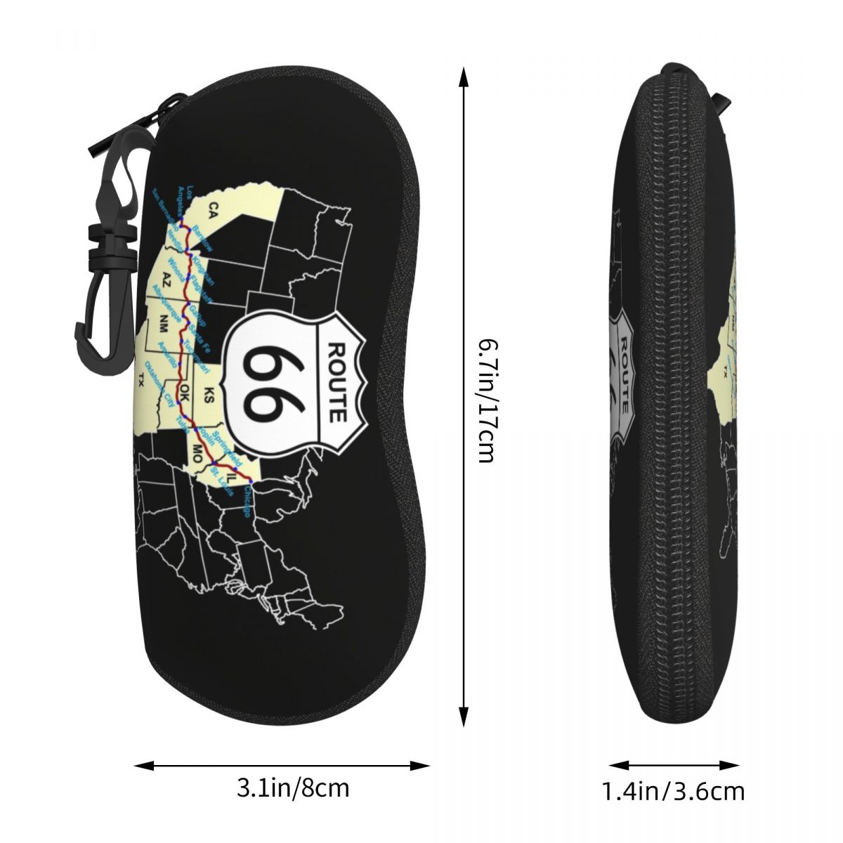 กล่องใส่แว่นตาลายแผนที่ Route  - Women Bags Usa บทวิจารณ์และราคา