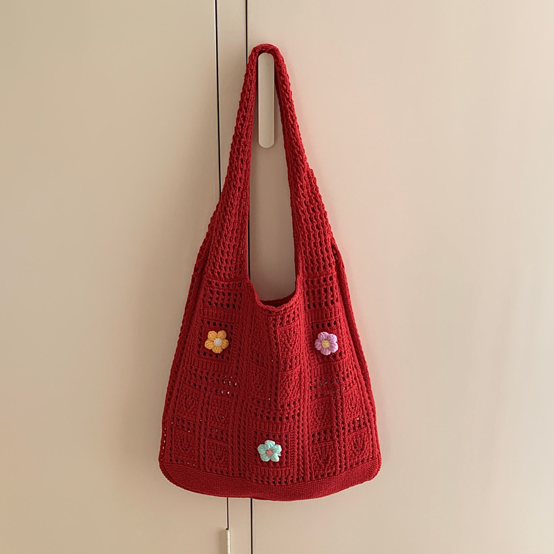 กระเป๋าถือโครเชต์แบบเรียบง่าย  - Crochet Market Bag บทวิจารณ์และราคา