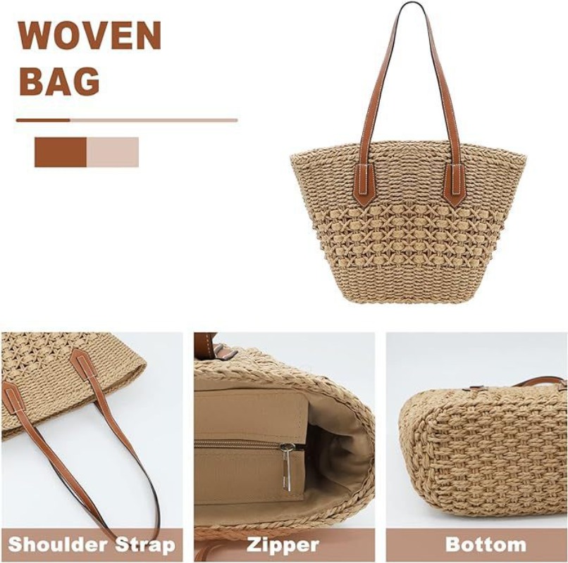 กระเป๋าสะพายไหล่สานหวายสำหรับผ - Crochet Market Bag บทวิจารณ์และราคา