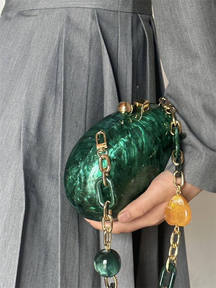 จัดเลี้ยงใหม่กระเป๋าคลัทช์อะคร - Women Bags Green บทวิจารณ์และราคา