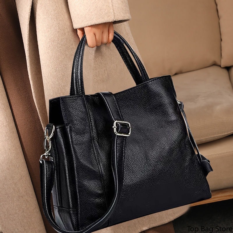กระเป๋าสะพายไหล่หนังแท้สำหรับผ - Top Handle Structured บทวิจารณ์และราคา