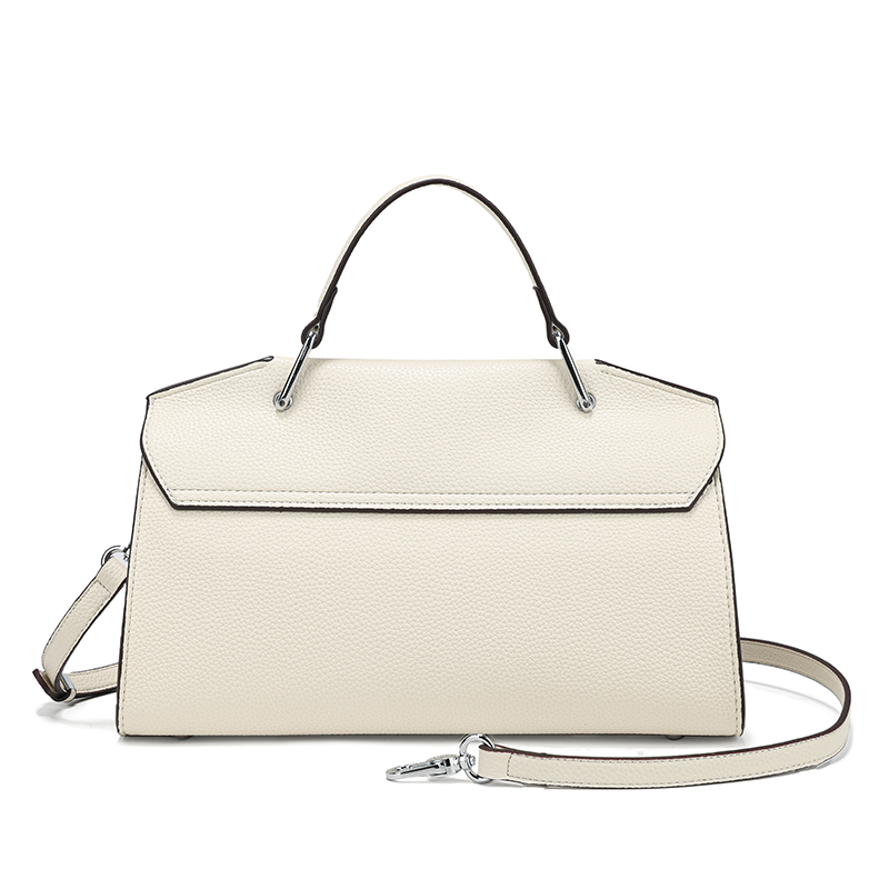 กระเป๋าถือทรง Satchel หนังสีขา - Top Handle Structured บทวิจารณ์และราคา