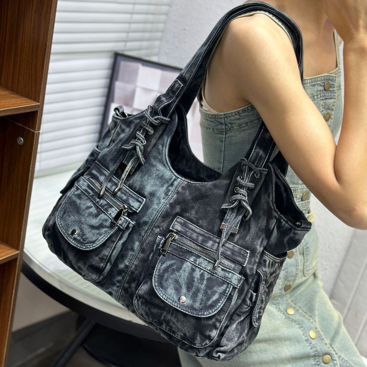 กระเป๋าเดนิมผู้หญิง Y2K วินเทจ - Women Bags Jeans บทวิจารณ์และราคา