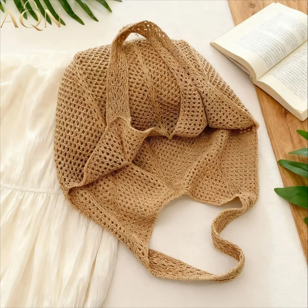 กระเป๋าสะพายไหล่ผู้หญิง AQN แบ - Crochet Market Bag บทวิจารณ์และราคา
