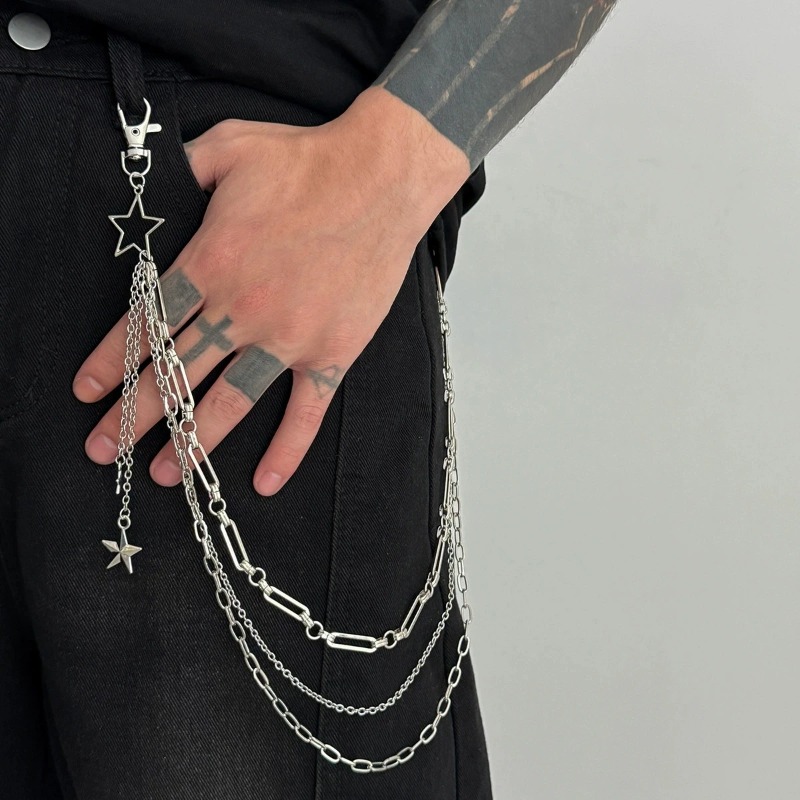 โซ่คาดเอวสองชั้นสไตล์ฮิปฮอปสำห - Women Bags Jeans บทวิจารณ์และราคา