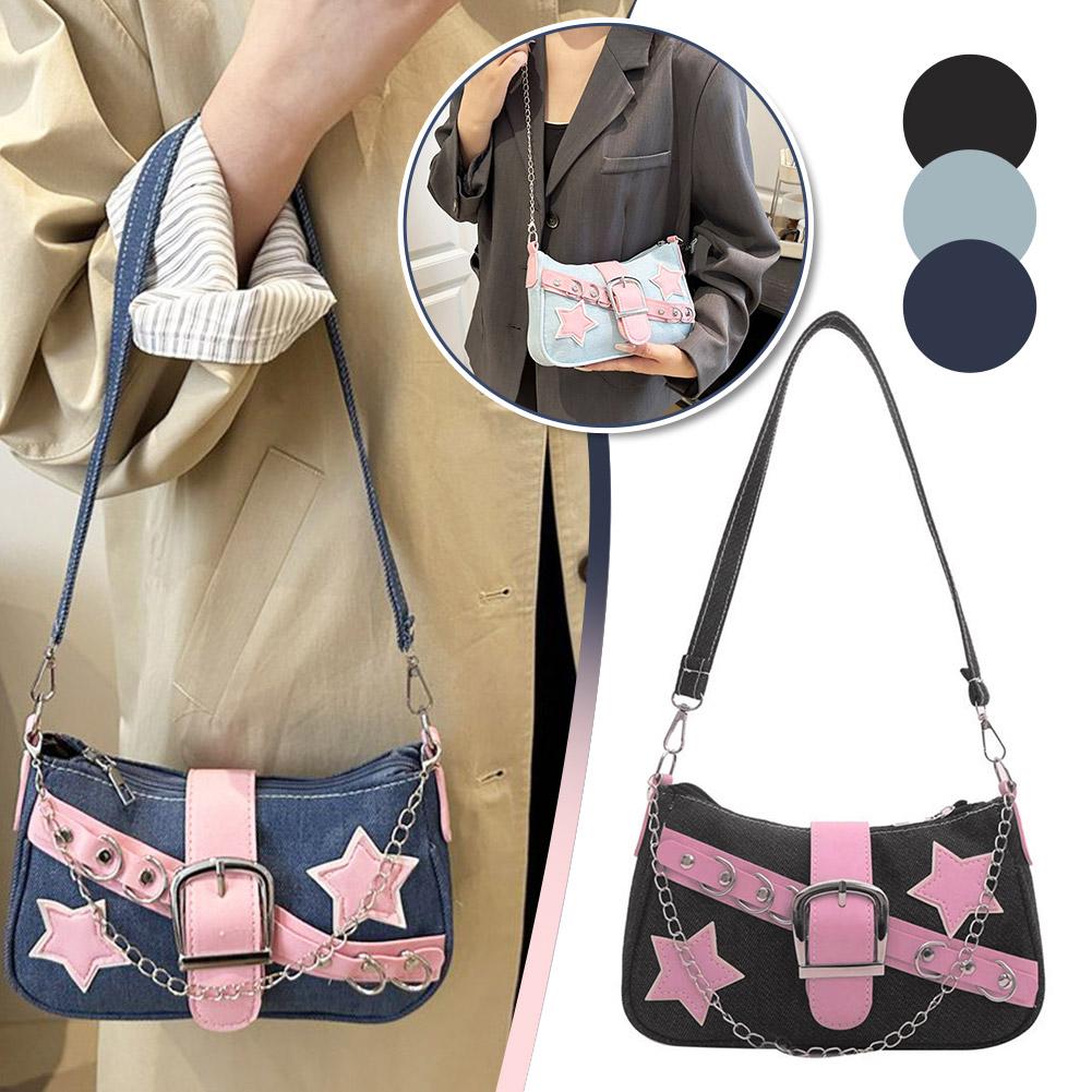 กระเป๋าถือแฟชั่นผู้หญิงลายดาวเ - Women Bags Jeans บทวิจารณ์และราคา