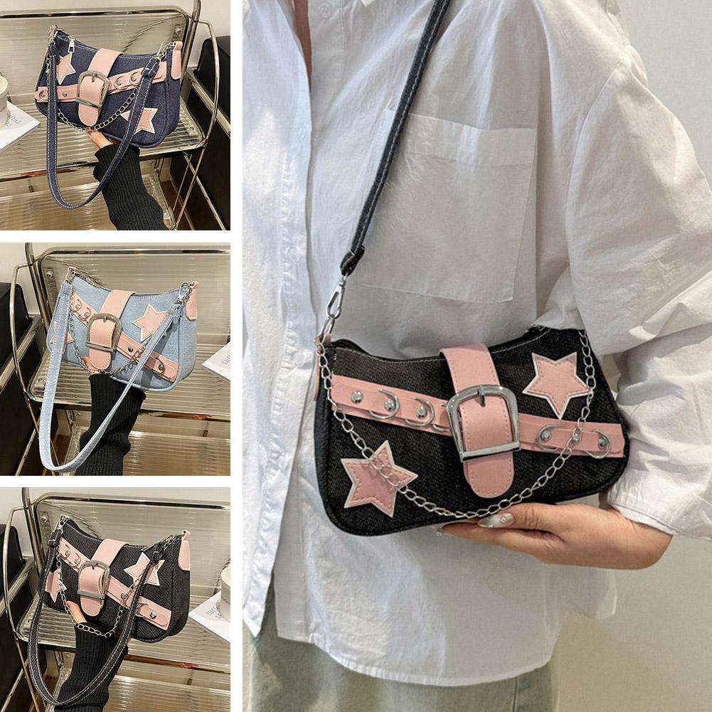 กระเป๋าถือแฟชั่นผู้หญิงลายดาวเ - Women Bags Jeans บทวิจารณ์และราคา