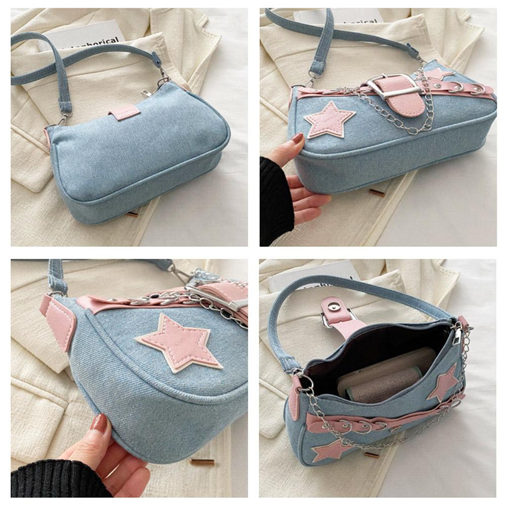 กระเป๋าถือแฟชั่นผู้หญิงลายดาวเ - Women Bags Jeans บทวิจารณ์และราคา