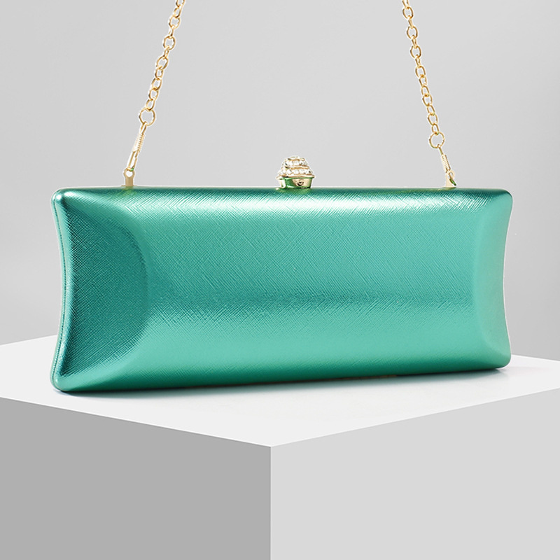 กระเป๋าคลัทช์ทรงกล่องยาวคลาสสิ - Women Bags Green บทวิจารณ์และราคา