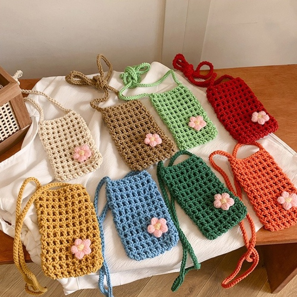กระเป๋าสะพายข้างลายดอกไม้ถักน่ - Crochet Market Bag บทวิจารณ์และราคา