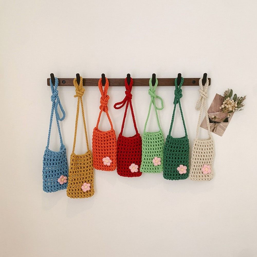 กระเป๋าสะพายข้างลายดอกไม้ถักน่ - Crochet Market Bag บทวิจารณ์และราคา