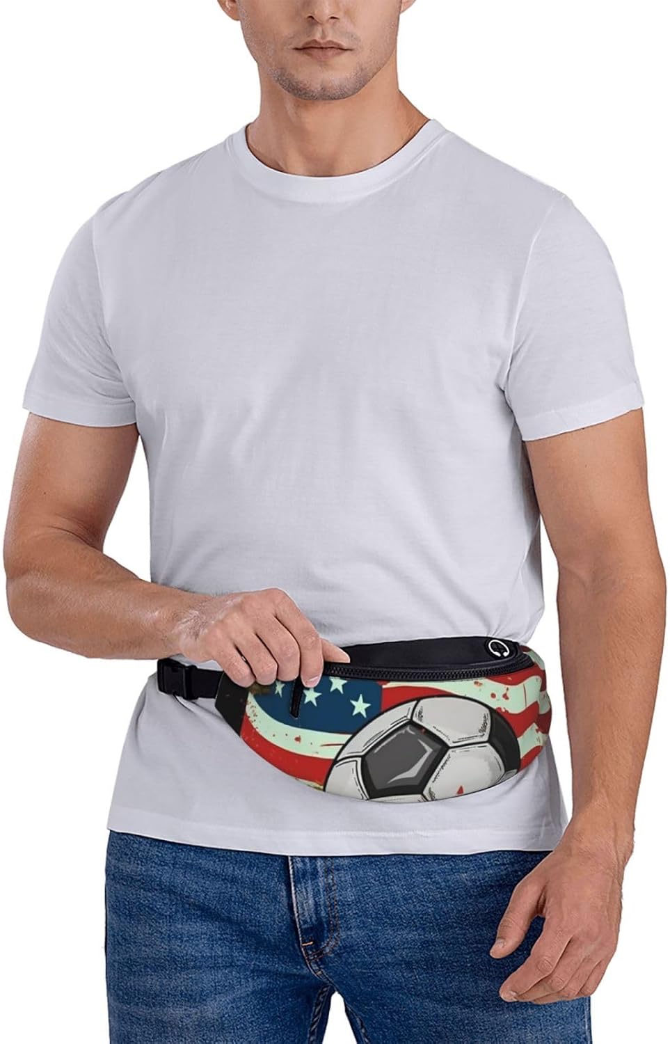 กระเป๋าคาดเอวธงชาติอเมริกา Soc - Women Bags Usa บทวิจารณ์และราคา