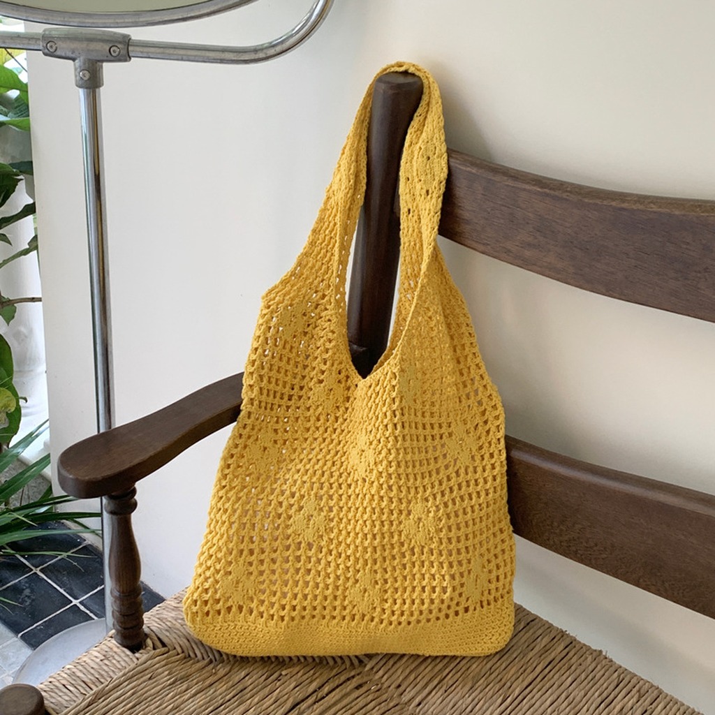 กระเป๋าโครเชต์แฮนด์เมด กระเป๋า - Crochet Market Bag บทวิจารณ์และราคา