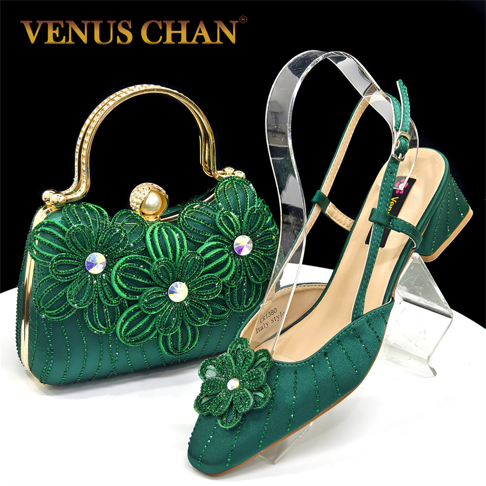 รองเท้าส้นสูงแบบใหม่สไตล์อิตาล - Women Bags Green บทวิจารณ์และราคา